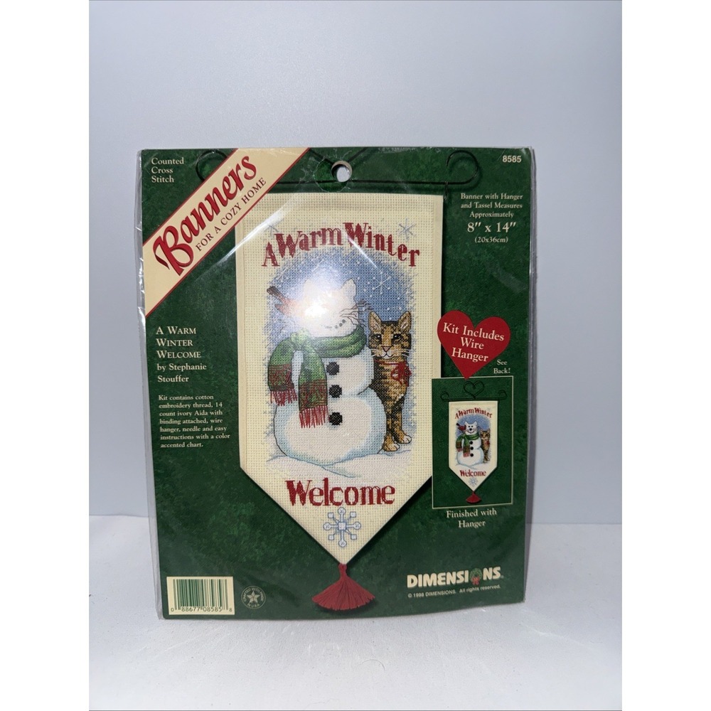 Dimensions Cross Stitch kit " A Warm Winter Welcome" By Stephine Stouffer NEW‎